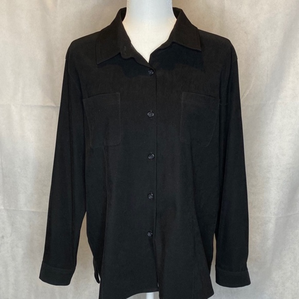 Petite Sophisticate Black Jacket/shirt Siz…